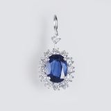 A Sapphire Diamond Pendant