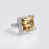 A Citrine Diamond Cocktailring