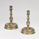 A Pair of Baroque Bell-shaped Candlesticks