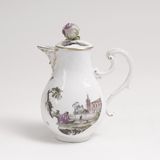 A Rococo Coffee Pot with Dulong Relief and Landscapes - image 1