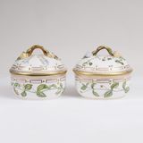 A Pair of Flora Danica Lidded Boxes of Chocolate