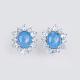 A Pair of Topaz Turquoise Earrings