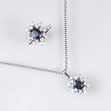 A Sapphire Diamond Jewellery Set
