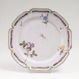 A Faience Plate with Flowers