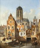 View of Mechelen with Notre Dame de Hanswijk