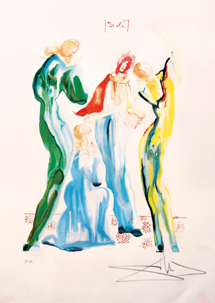 Salvador Dalí, nach - Zwei weibliche Figuren Zwei weibliche Figuren