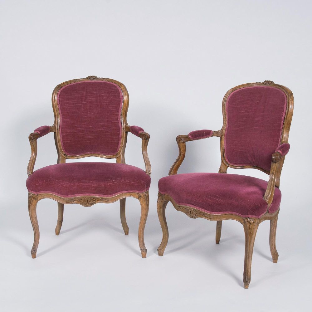 A pair of tiny Baroque Armchairs