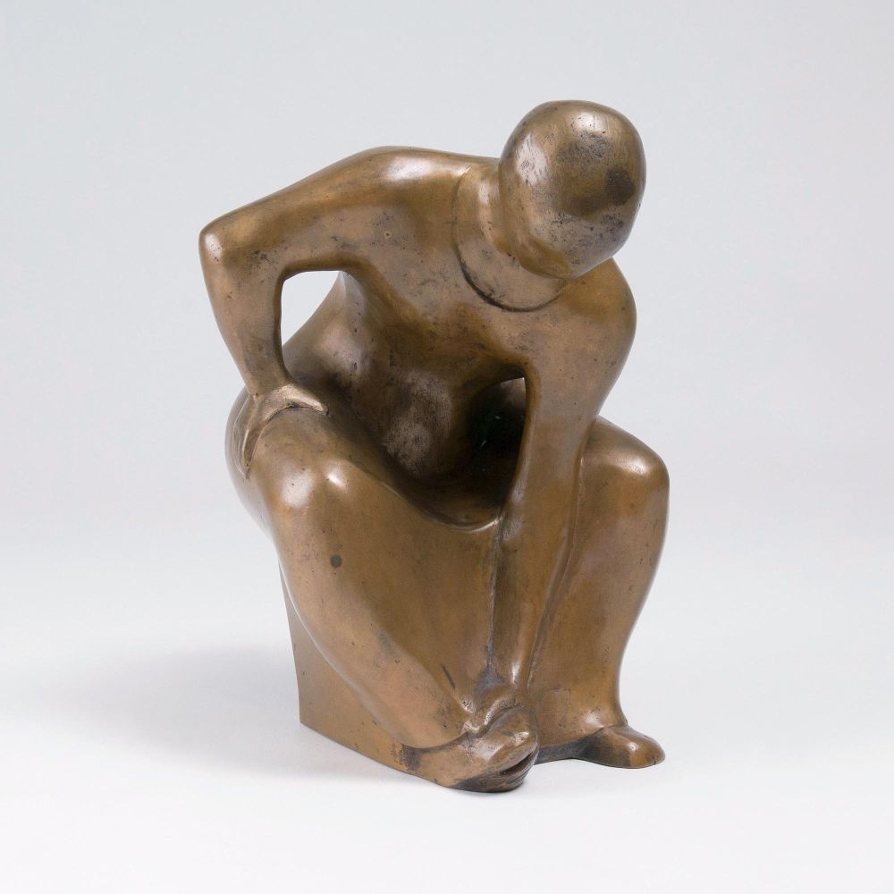 Arnold Hilmer - Seated Female With Inclined Upper Body Seated Female With Inclined Upper Body