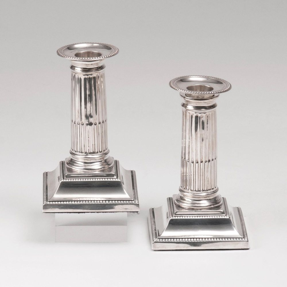 A Pair of small George V Candle Holders