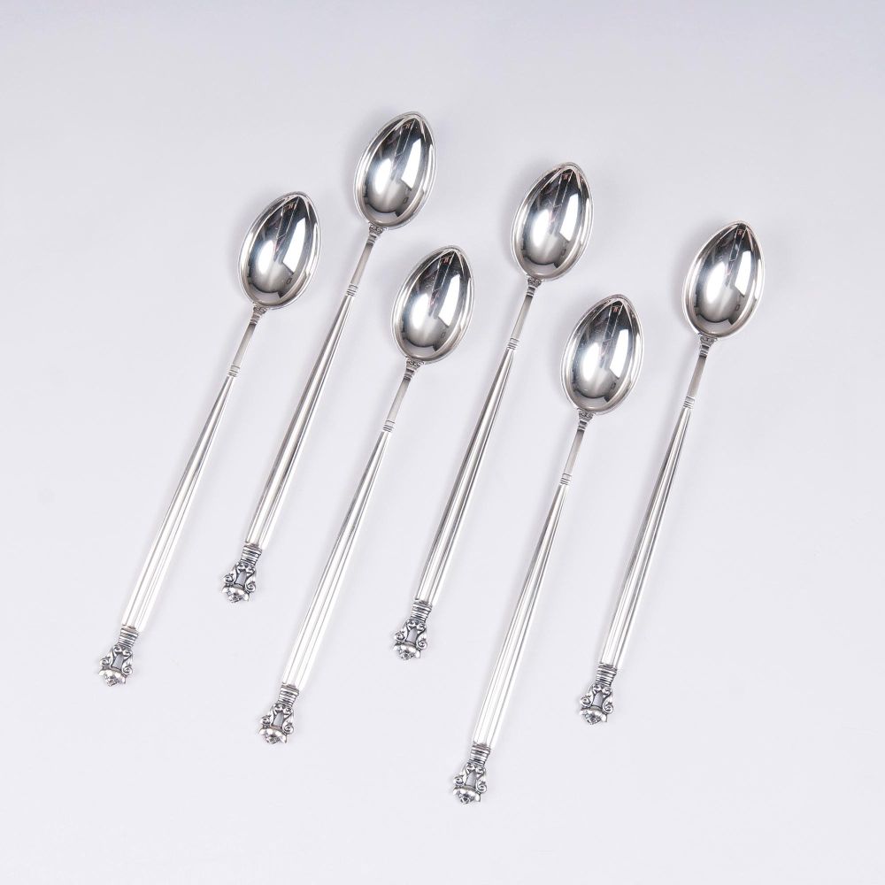 Georg Jensen - Satz von 12 Eislöffeln 'Acorn' Satz von 12 Eislöffeln 'Acorn'