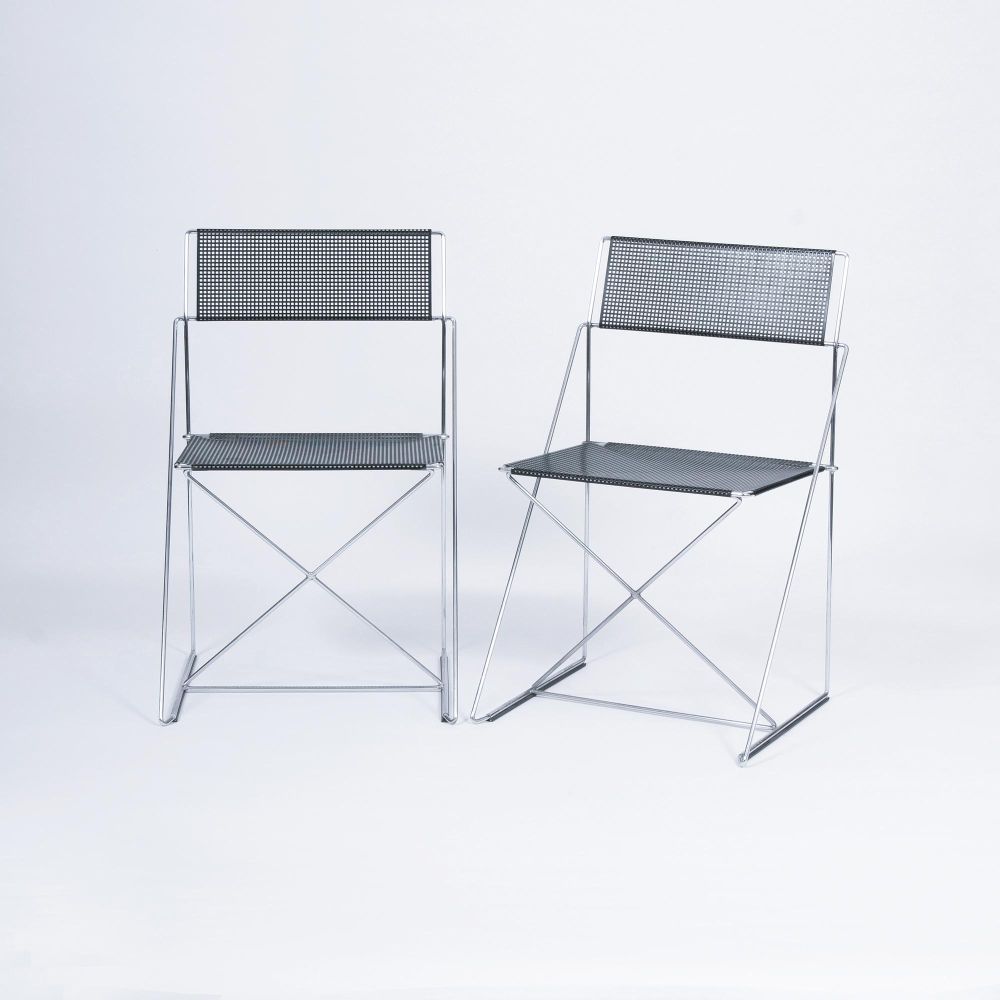 Paar Designklassiker 'Nuova X Line Chairs'