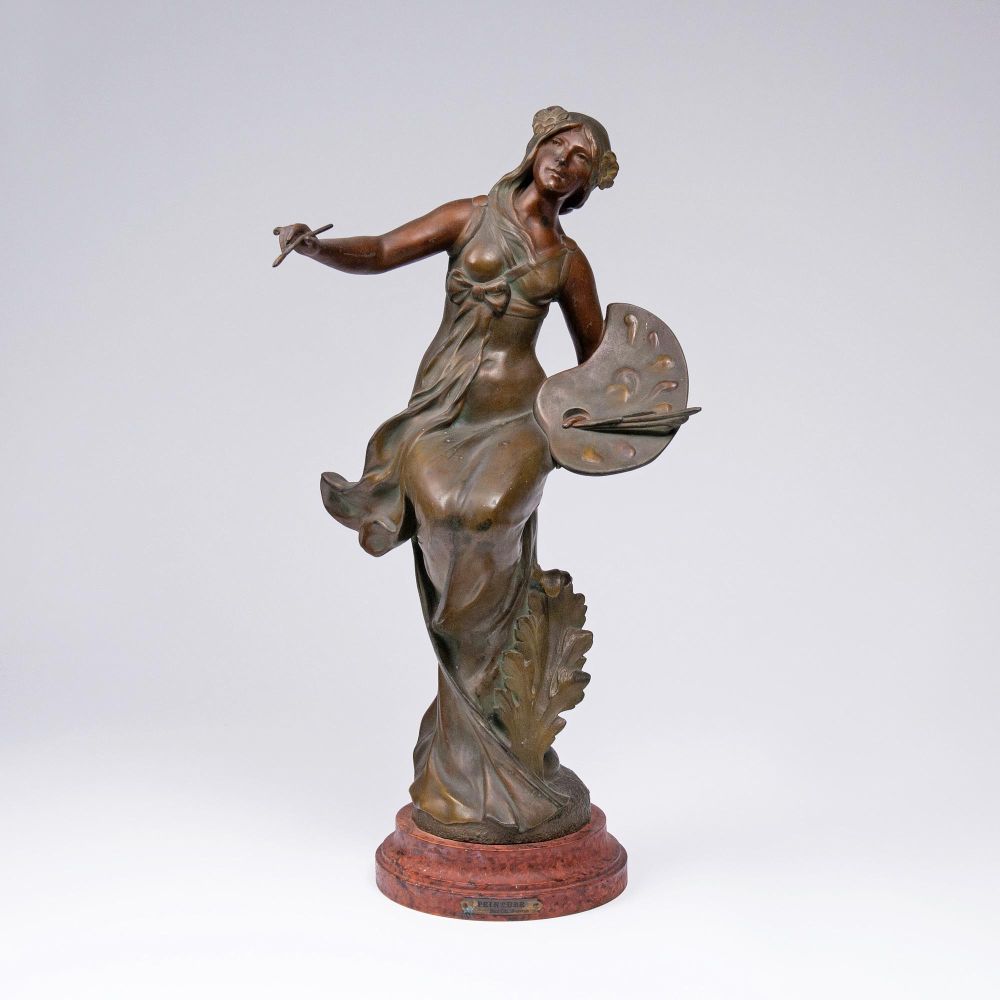 Jugendstil-Figur 'Allegorie der Malerei'