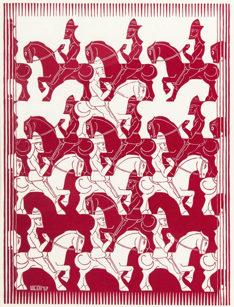 Maurits Cornelis Escher - Regelmatige vlakverdeling III & IV und weitere Holzschnitte Regelmatige vlakverdeling III & IV und weitere Holzschnitte