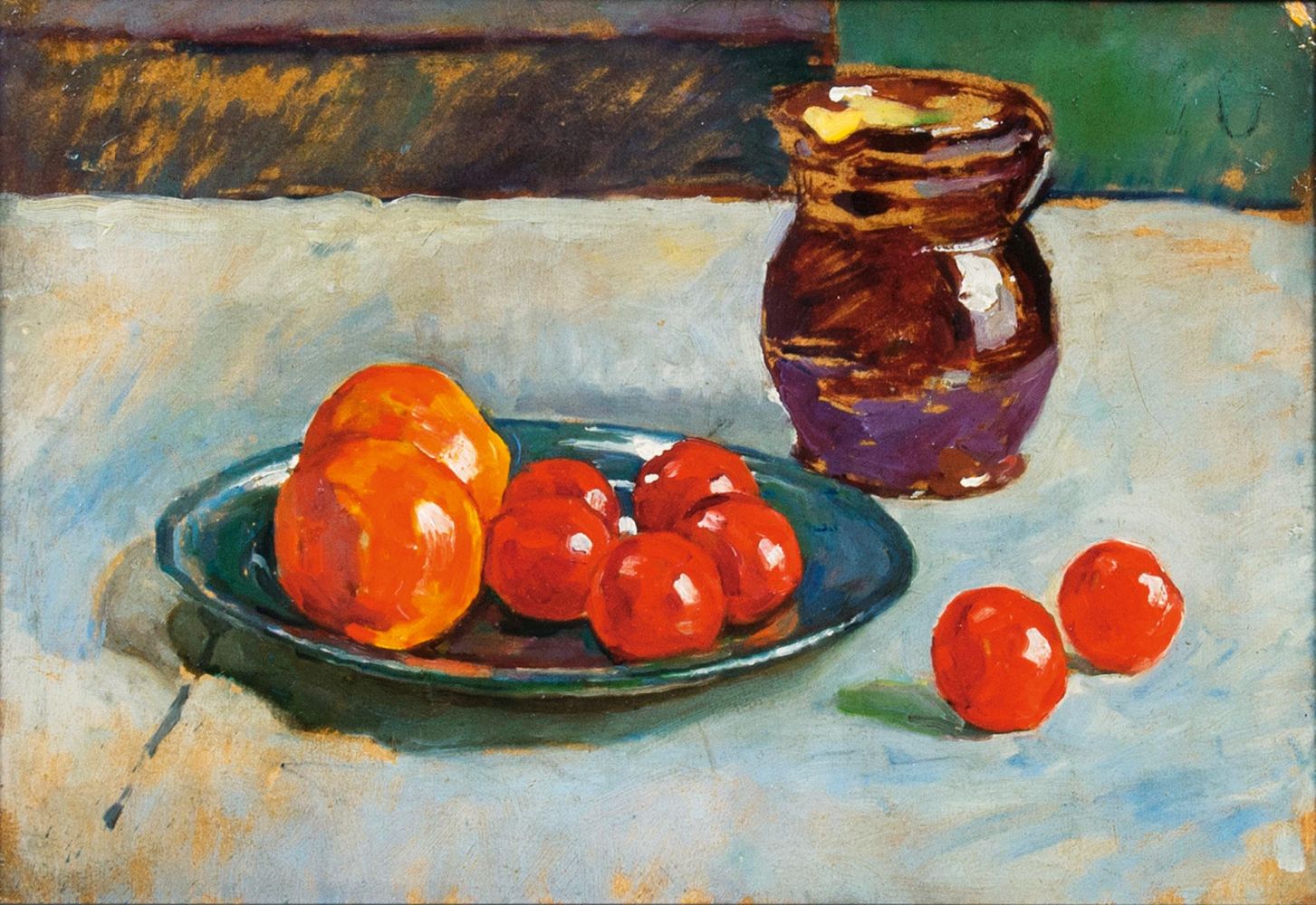 Julius Wohlers - Stilleben mit Früchten und Krug Stilleben mit Früchten und Krug
