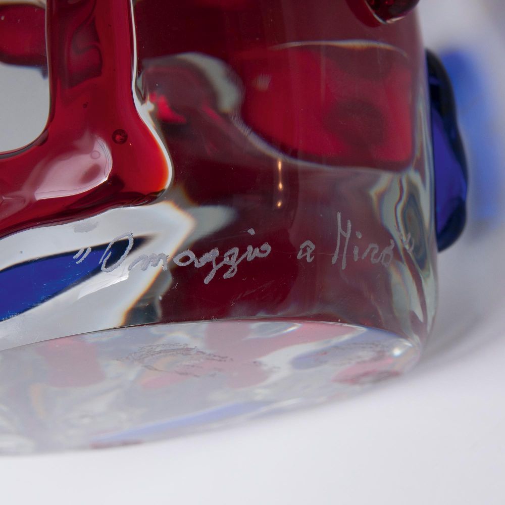 A Glass Sculpture 'Vase - Omaggio a Miro' - image 4