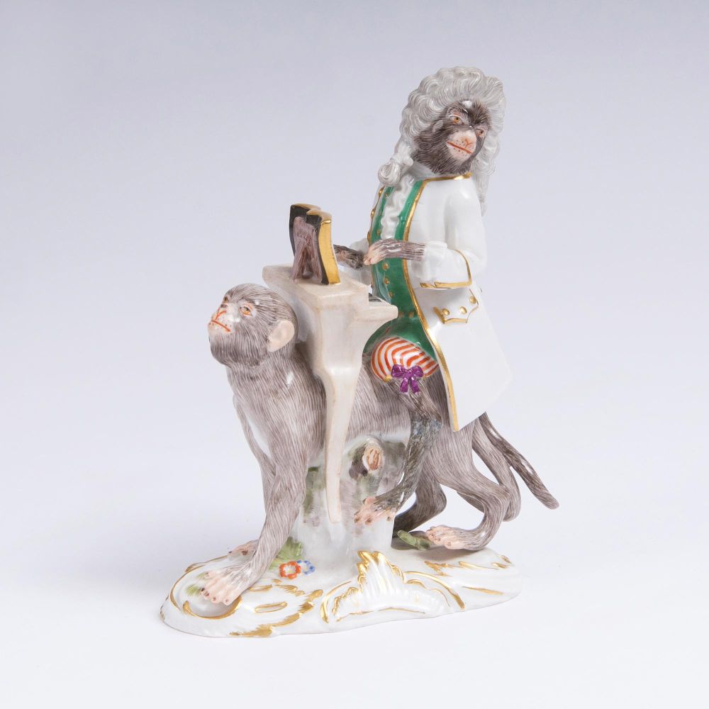 Johann Joachim Kaendler - A Figure 'Monkey as Director of Music' from the Monkey Orchestra A Figure 'Monkey as Director of Music' from the Monkey Orchestra