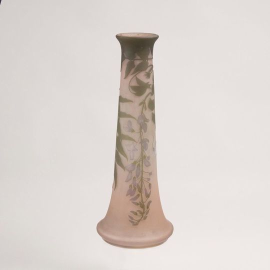 A Large Gallé Vase with Wisteria
