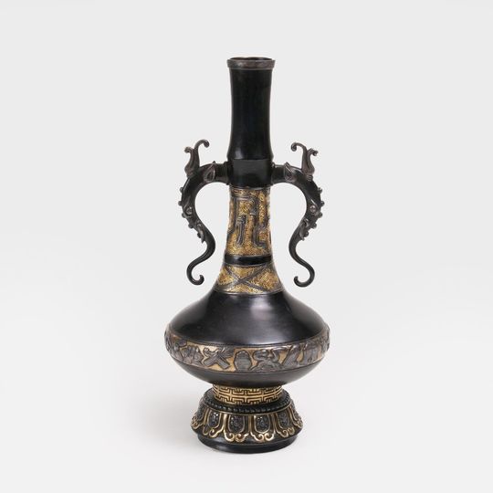 A Rare Vase with Japanese Decor for Cristofle & Cie