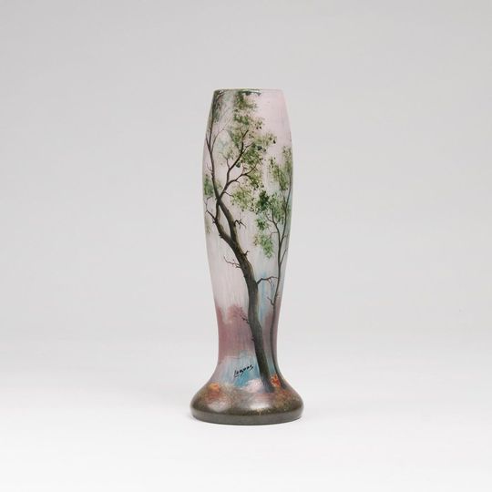 A Legras Vase 'Paysage lacustre'