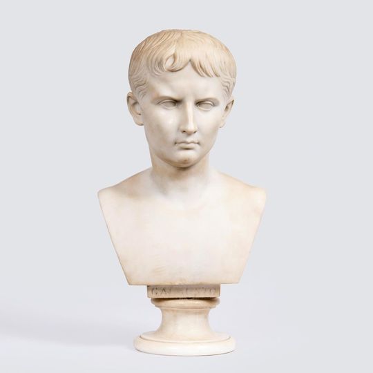 A Marble Portrait Bust of Emperor Augustus