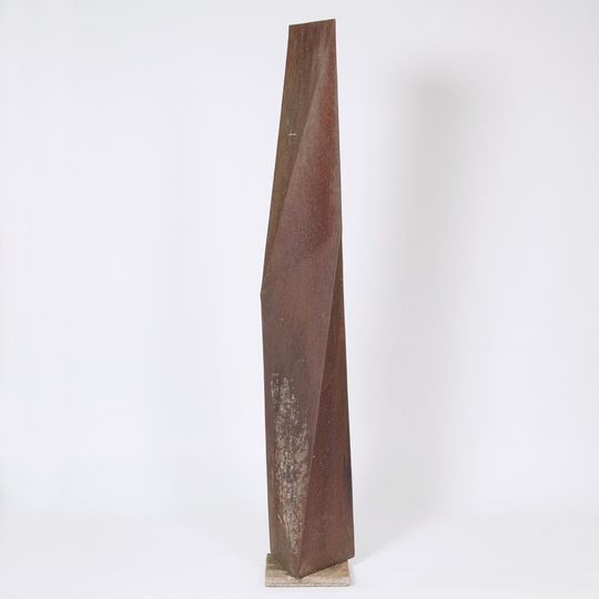 A Three-dimensional Corten Steel Object 'Stele'