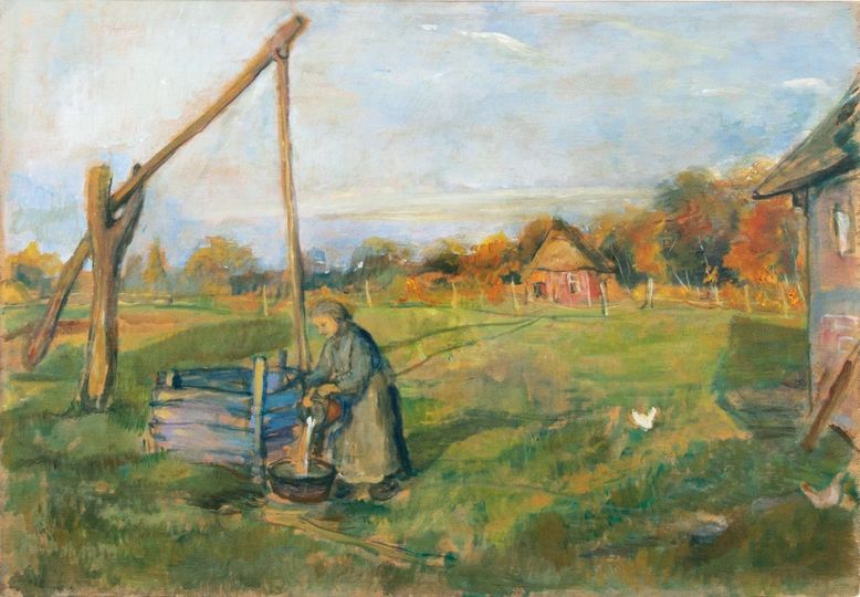 Farmer Woman by a Well