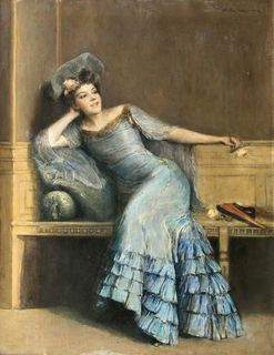 Elegant Lady in Blue