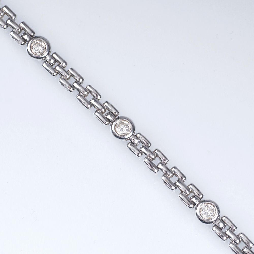 A White Gold Bracelet with Diamonds