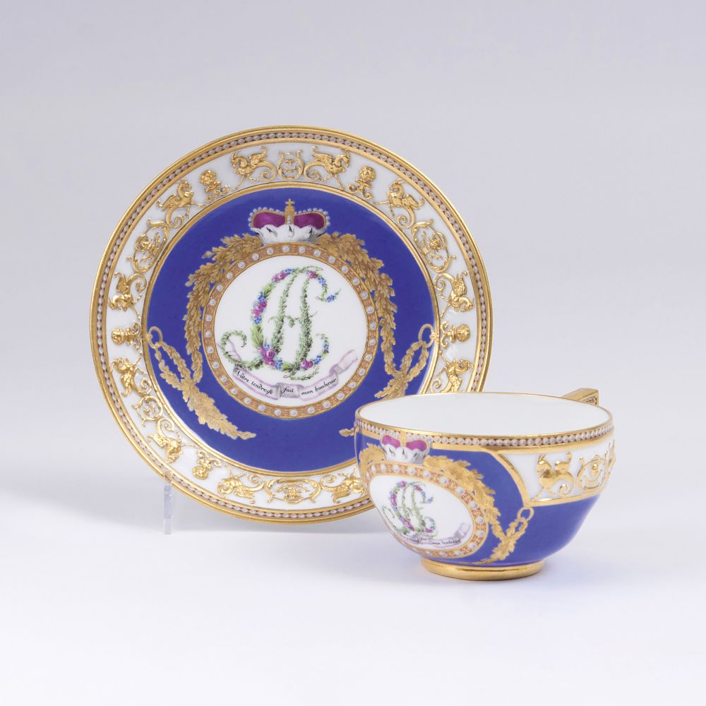 A Cup with Flower Monogram A Cup with Flower Monogram