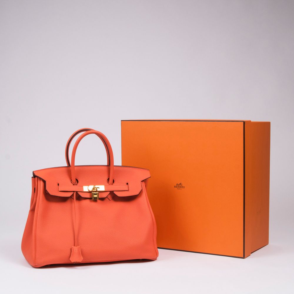 Birkin Bag 35 Orange Poppy - image 2