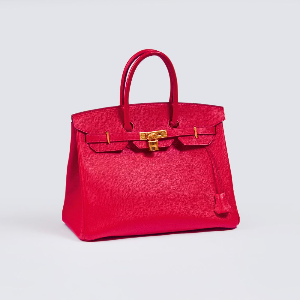 A Birkin Bag 35  Red