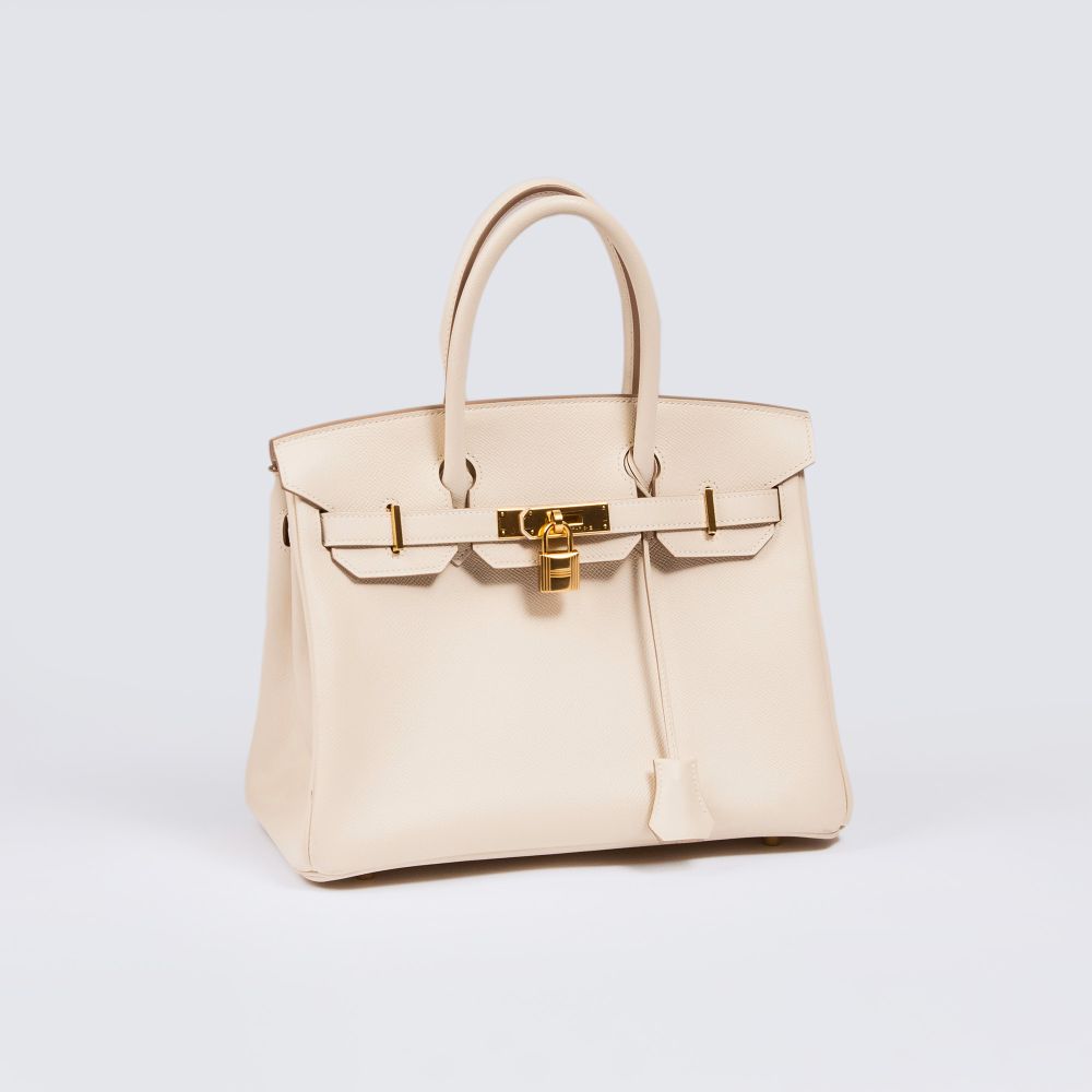 A Birkin Bag 30 Chalky