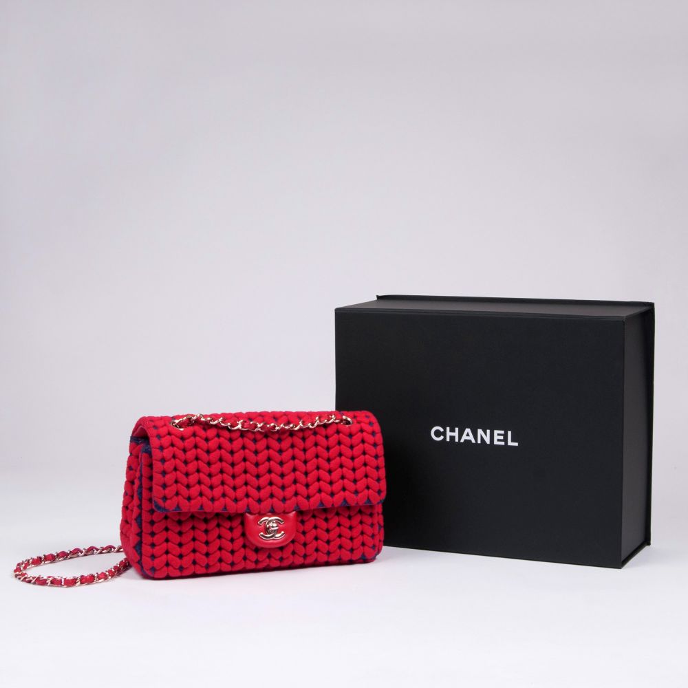 Red Braided Flap Bag - image 2