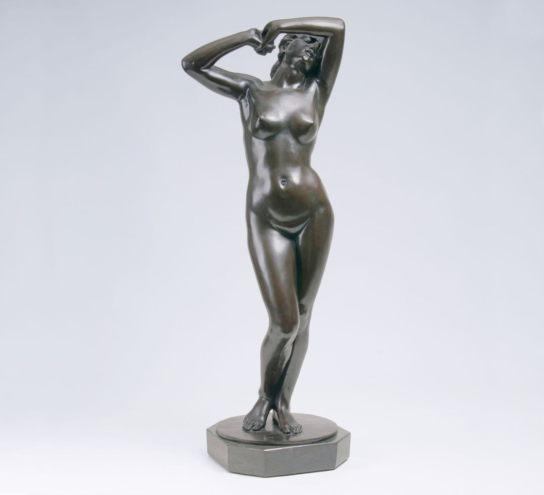 Große WMF-Skulptur 'Weiblicher Akt'
