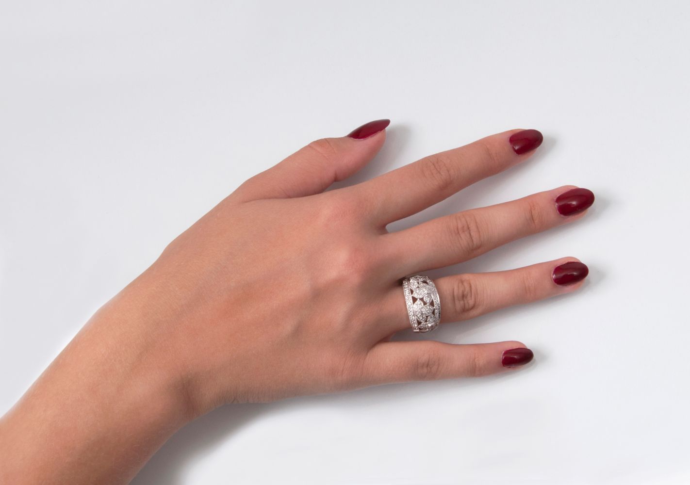A Diamond Ring with Flowers - image 2