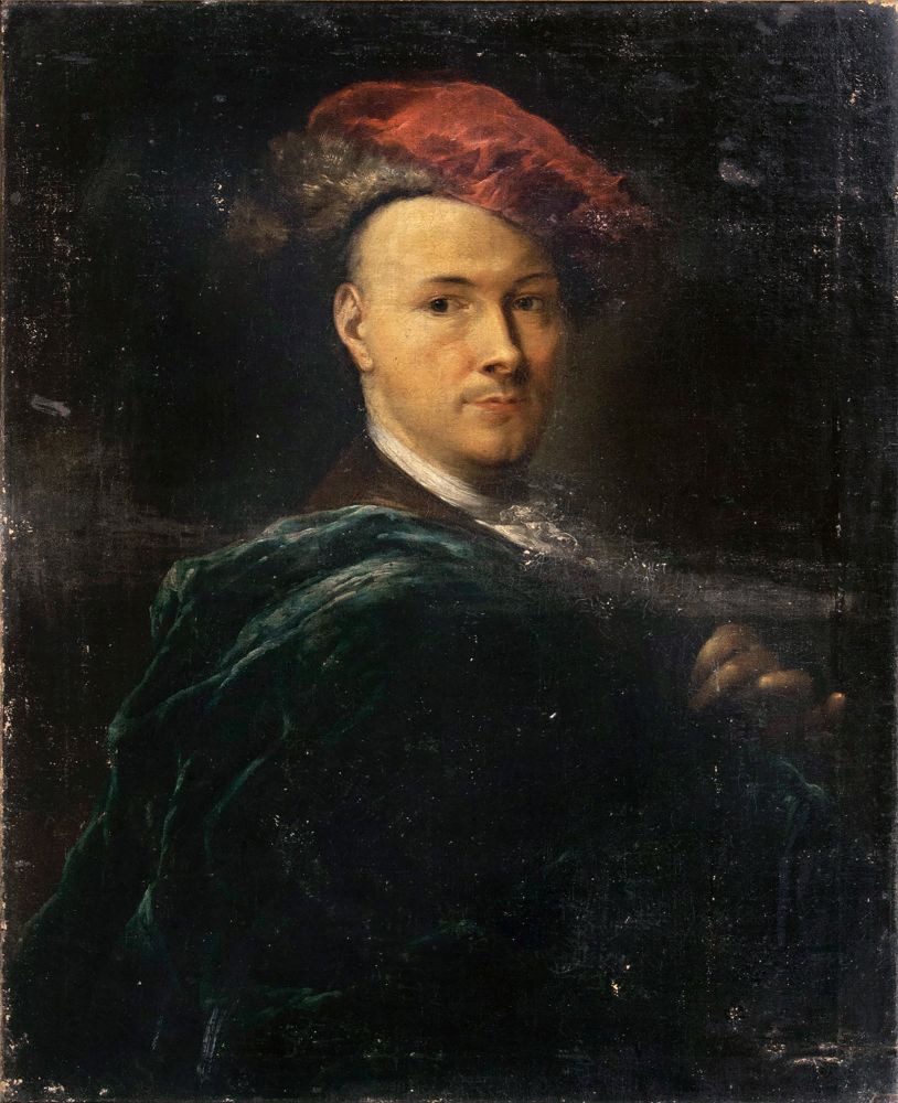 Portrait eines Herren mit rotem Barett