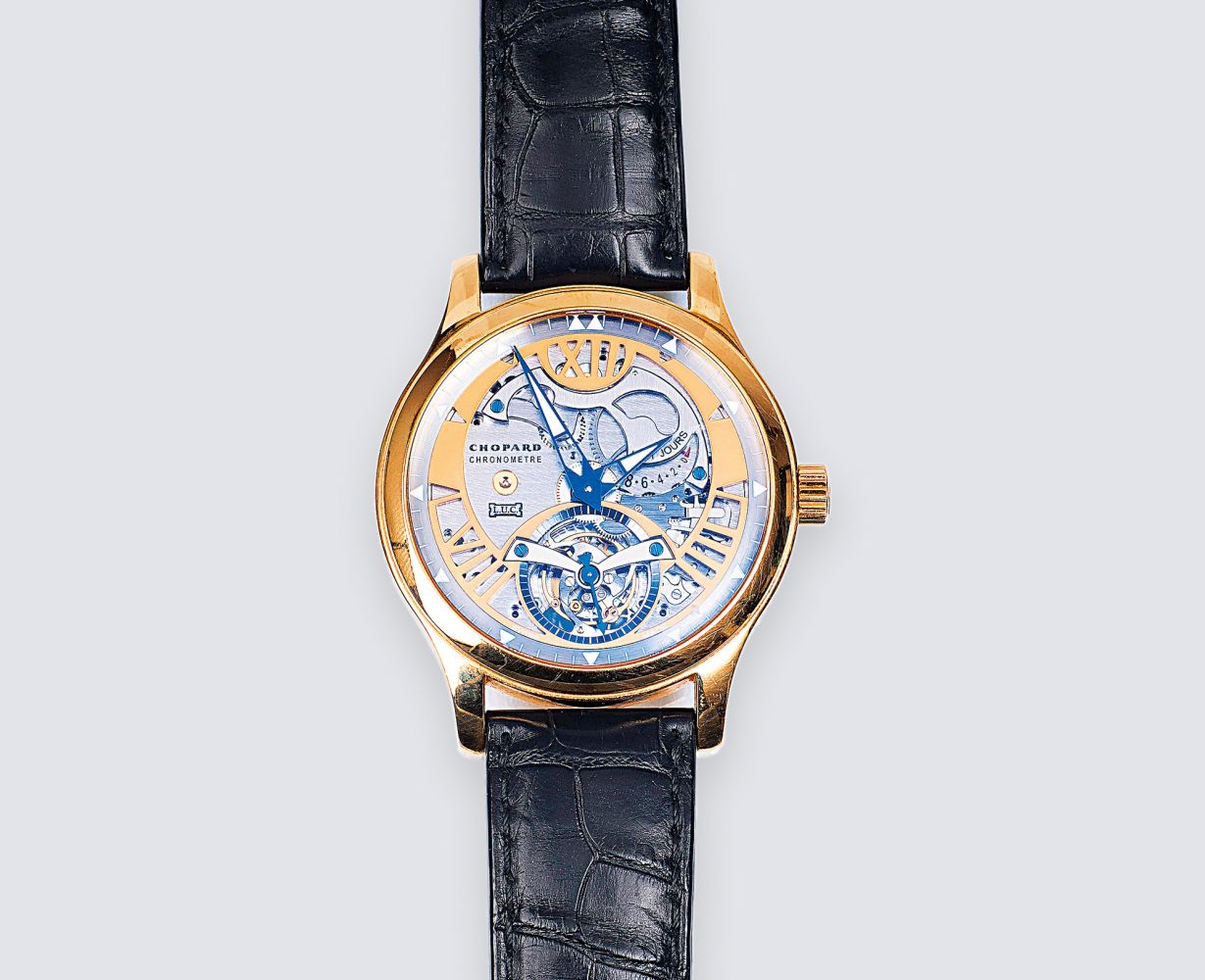 A rare limited L.U.C. Gentlemen's Wristwatch in Roségold 'Tourbillon'