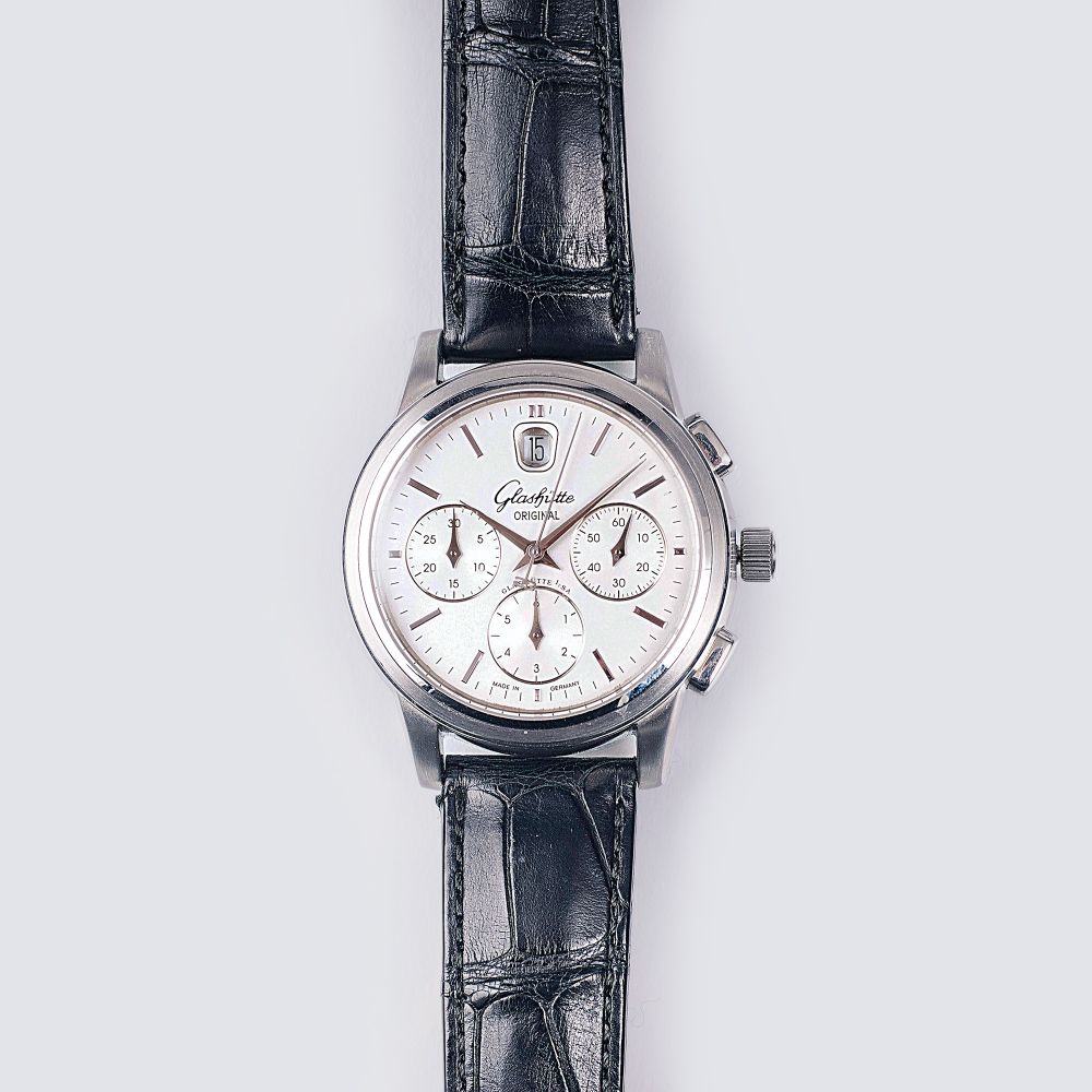 Firma Glashütte Original - A Gentlemen's Wristwatch 'Senator Chronograph' with Date A Gentlemen's Wristwatch 'Senator Chronograph' with Date