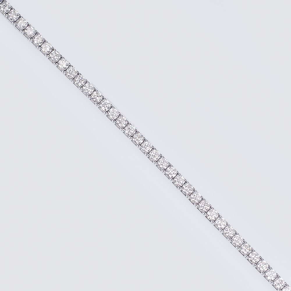 A River and Fine-White Diamond Bracelet