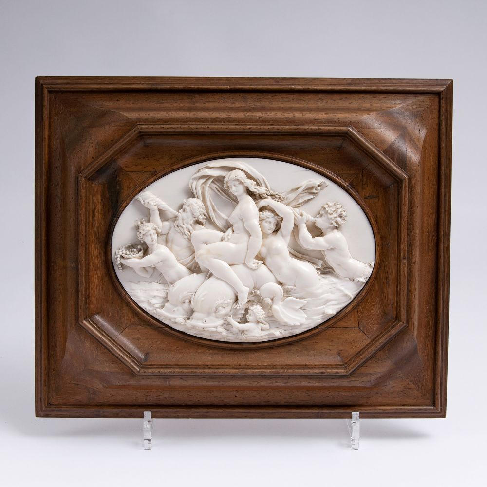 An Ivory Relief 'Venus with Dolfins'