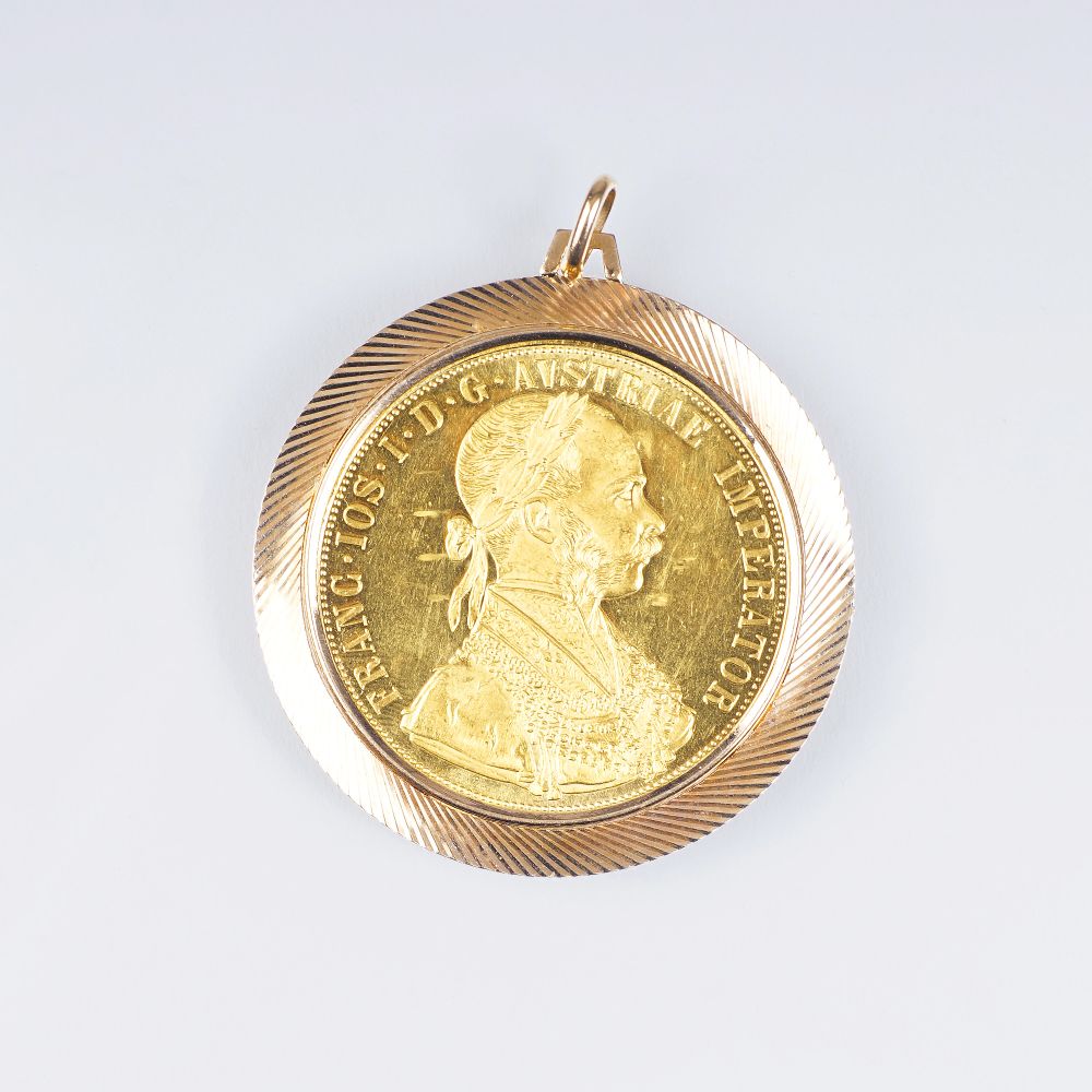 A Pendant with 4-Dukaten Gold Coin A Pendant with 4-Dukaten Gold Coin