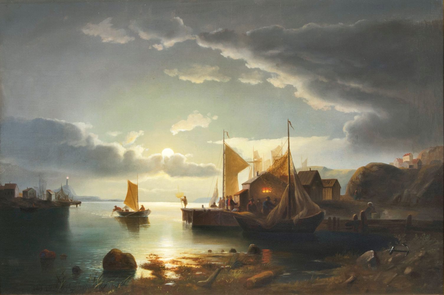 Theodor Genenger - Abend am Hafen Abend am Hafen