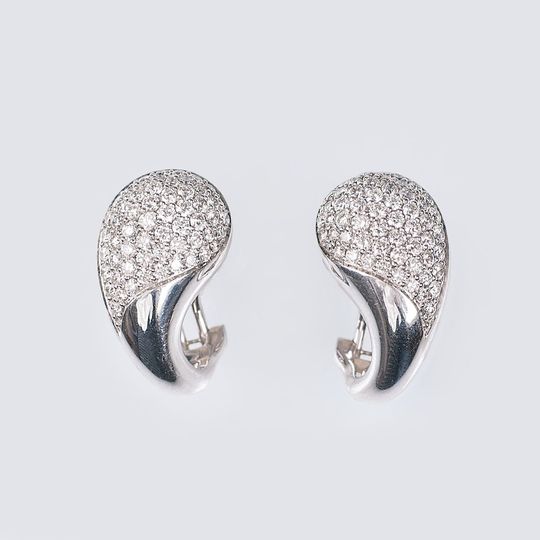 A Pair of Diamond Earrings