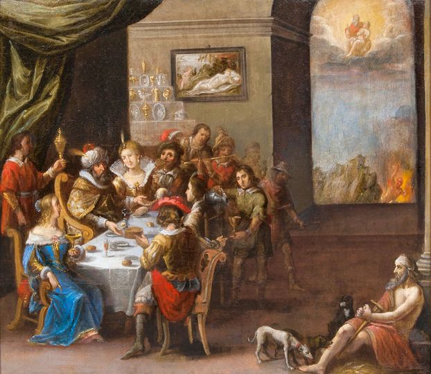 Frans Francken II, Umkreis: Der reiche Mann und der arme Lazarus [100326]