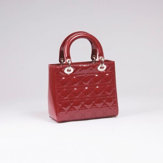 A Lady Dior Bag Cherry Red