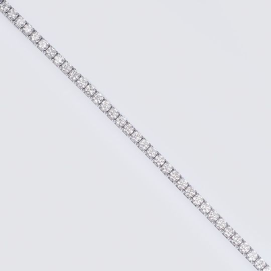 A River and Fine-White Diamond Bracelet