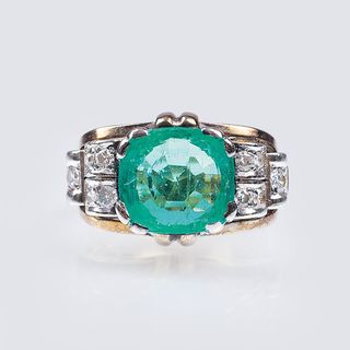 Vintage Smaragd-Diamant-Ring
