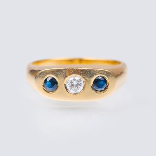 A Sapphire Diamond Ring