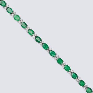 An Emerald Diamond Bracelet