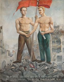 E. Küchenmeister, tätig Mitte 20. Jh. - Auf den Trümmern des Faschismus - On the Ruins of Fascism Auf den Trümmern des Faschismus - On the Ruins of Fascism